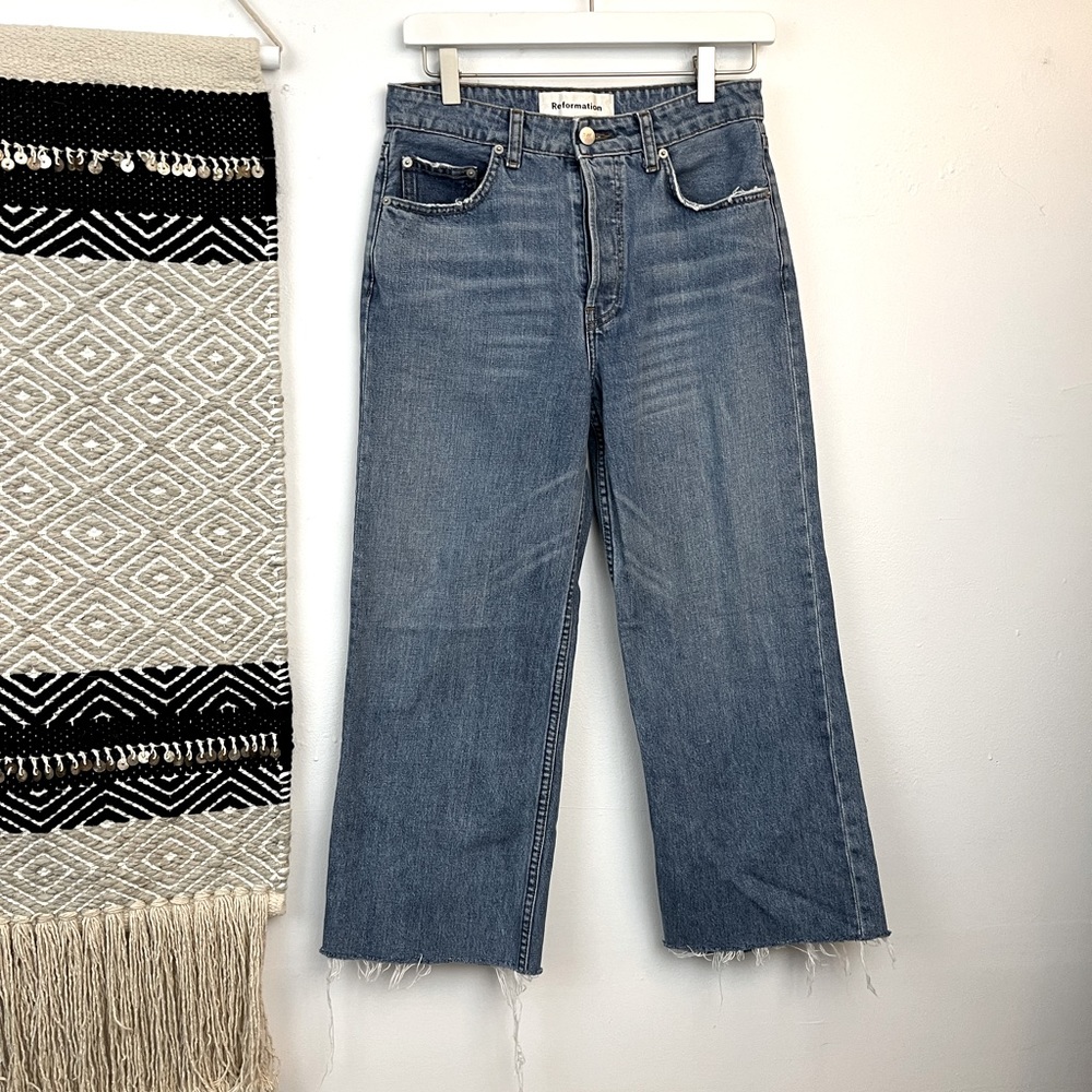 Reformation Blue Cropped Jeans